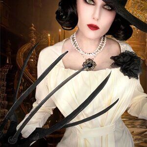 Lady Dimitrescu Dress Resident Evil Cosplay Costume White Dress Large